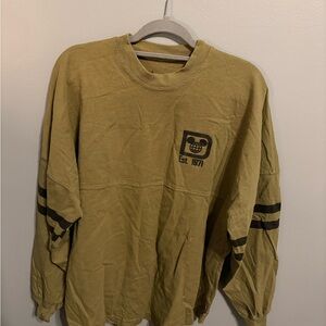 Disney Tan Long Sleeve Shirt with Black Accents
